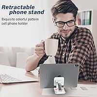 Vista 2 de Soporte de teléfono plegable para escritorio, ángulo de visión ajustable, adecuado para iPhone, Samsung y otros teléfonos inteligentes, flores