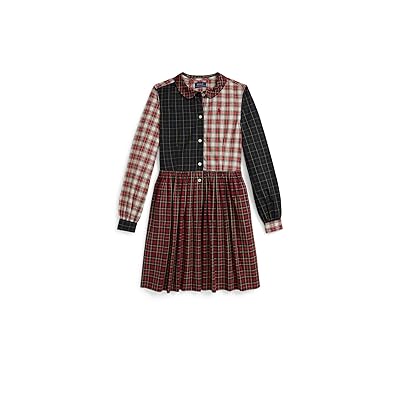 Polo Ralph Lauren Kids Plaid Cotton Poplin Shirtdress (Big Kid) Girl