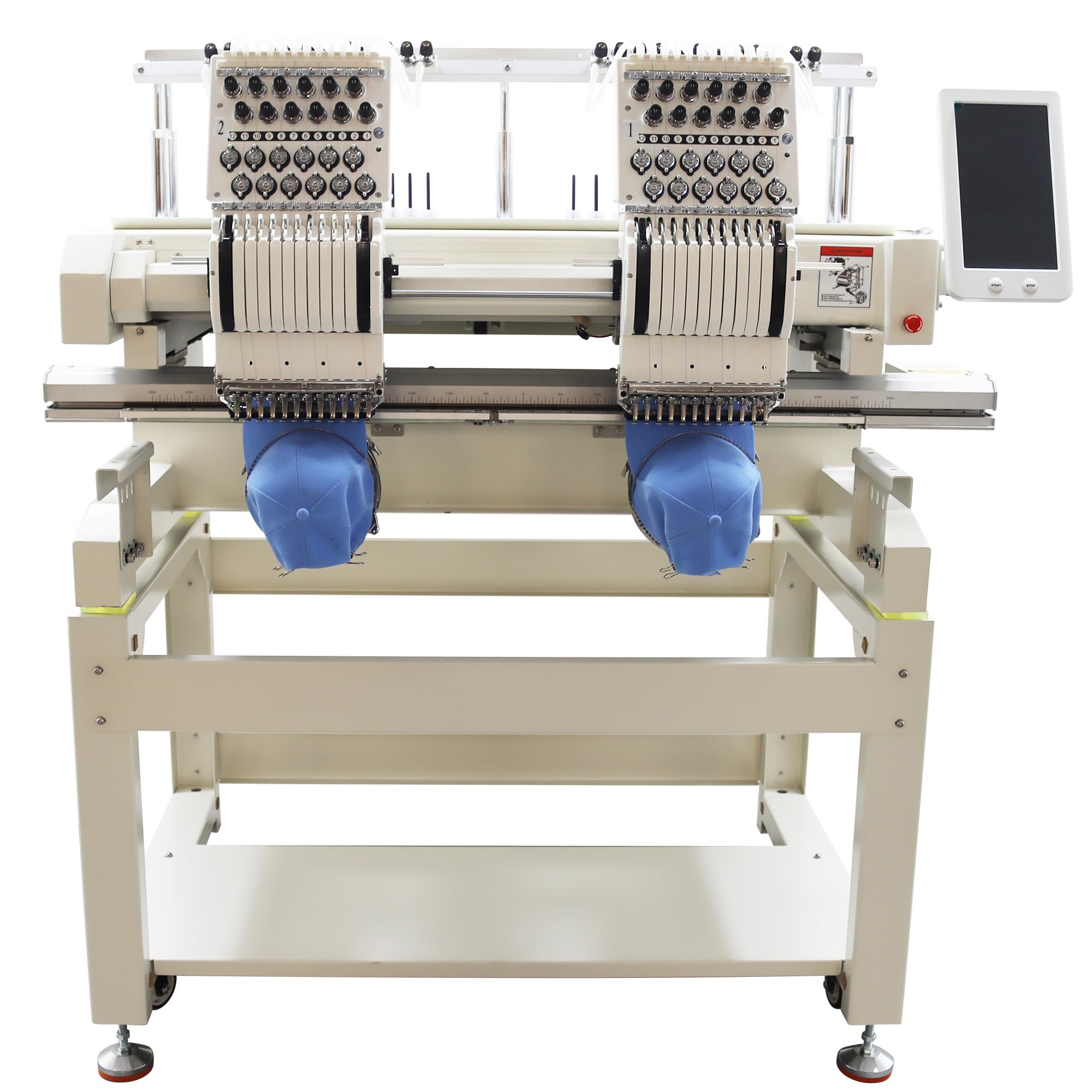HQHAOTWU Embroidery Machine Double-station with 12 Needles Automatic Sewing Machine 400x500mm Large Embroidery Area 10