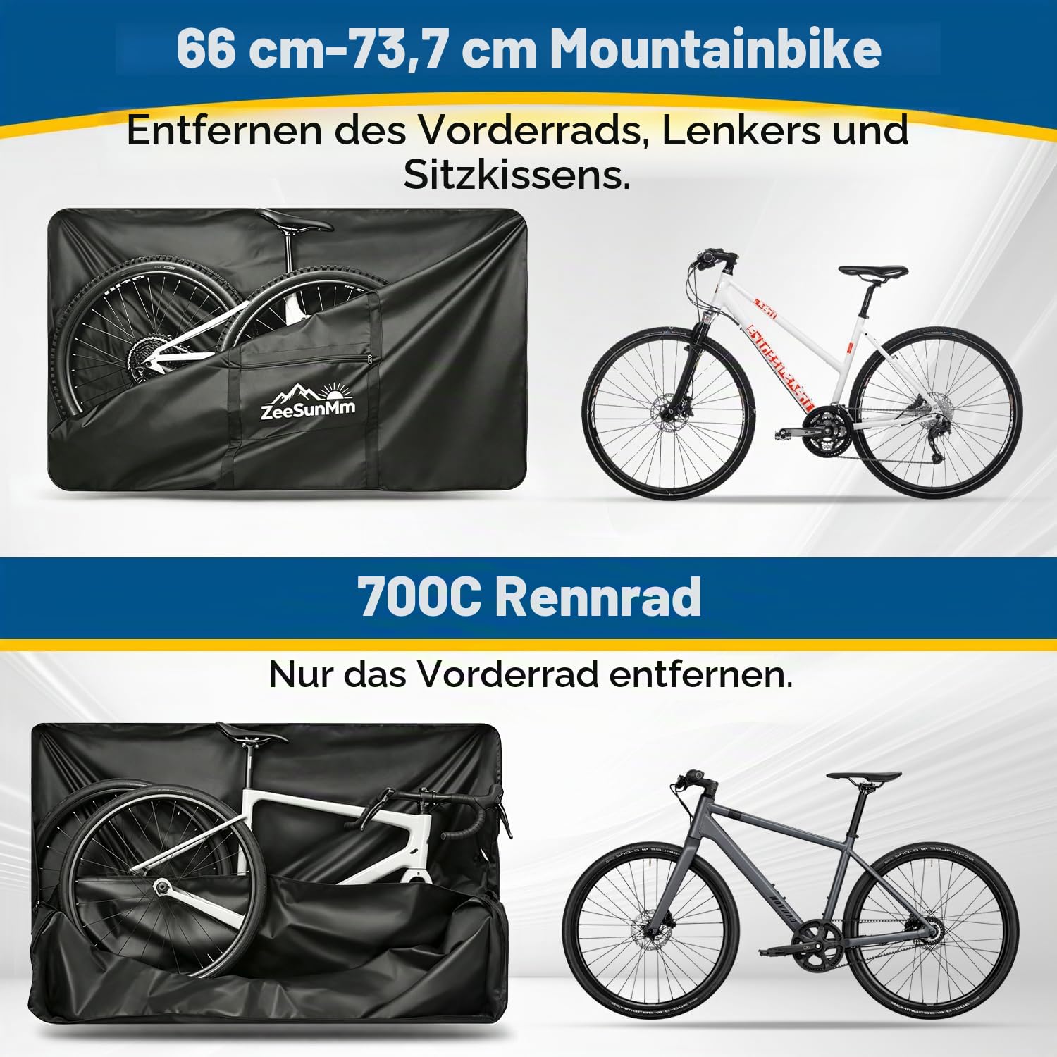 Fahrrad Transporttasche,29 Zoll MTB Rennrad Tasche, Fahrradtasche Flugzeug