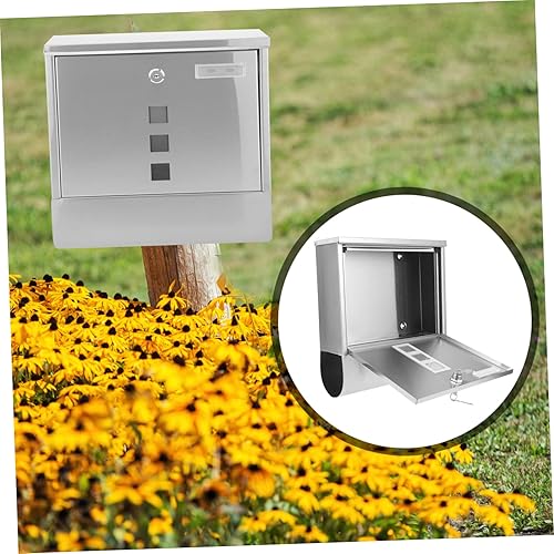 Miniatura 4 de YARNOW Buzón de correo colgante al aire libre Decoración al aire libre Caja de sugerencias de la casa Caja de lata Caja de lata Estilo europeo Sobre