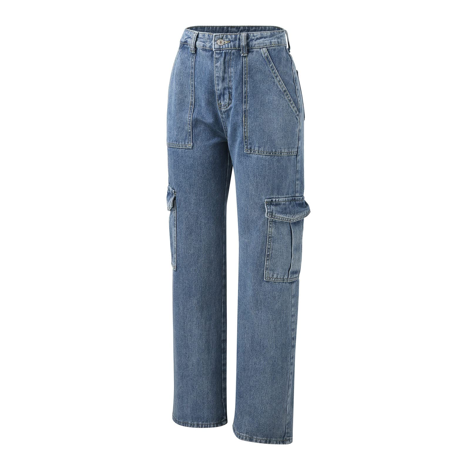 Pantalón Vaquero Mujer Pantalones Vaqueros Tejanos Invierno Ropa Ancho Elasticos Pantalon Baggy Rectos Primavera Ligero Tallas Grandes Casual