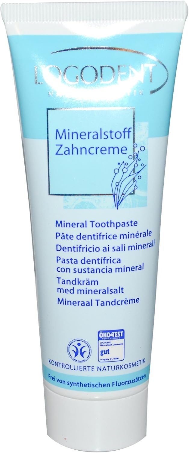 Logodent, Mineral de pasta de dientes, 2.5 onzas líquidas (75 ml) - Logona Naturkosmetik