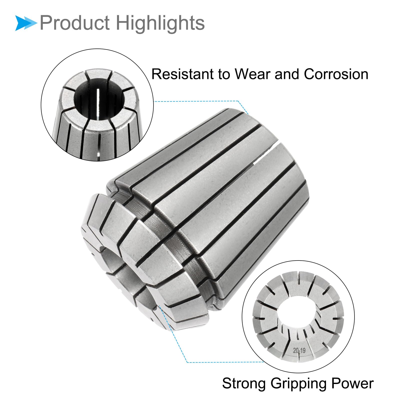 CoCud Spring Collet Chuck, ER-40 Spring Collet 20mm Clamping Diameter, 40Cr Steel Convenient Disassembly Chuck - Image 4