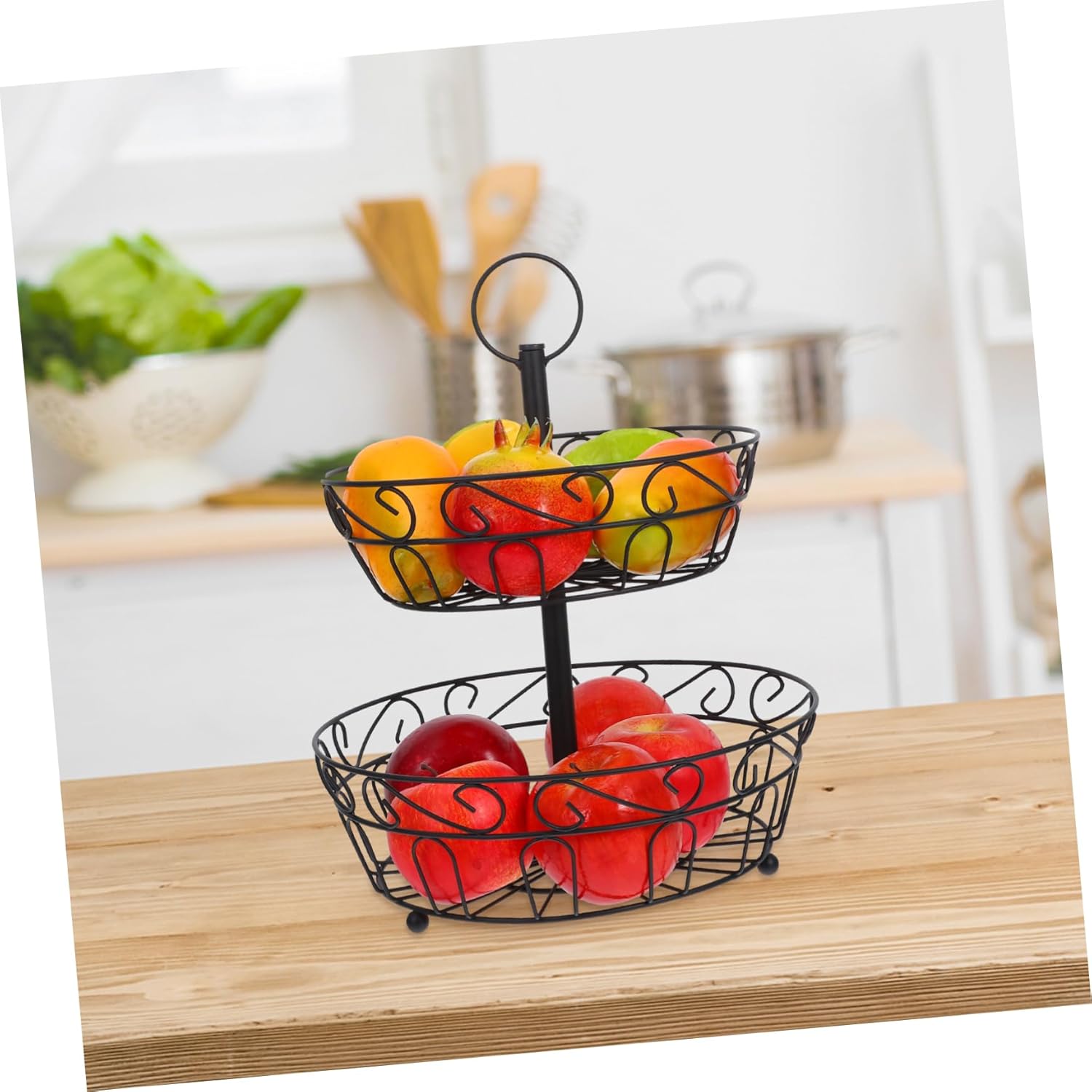 Ciieeo Fruit Bowl Banana Keeper Wire Storage Wall-mounted Decorative Kitchen Accessory