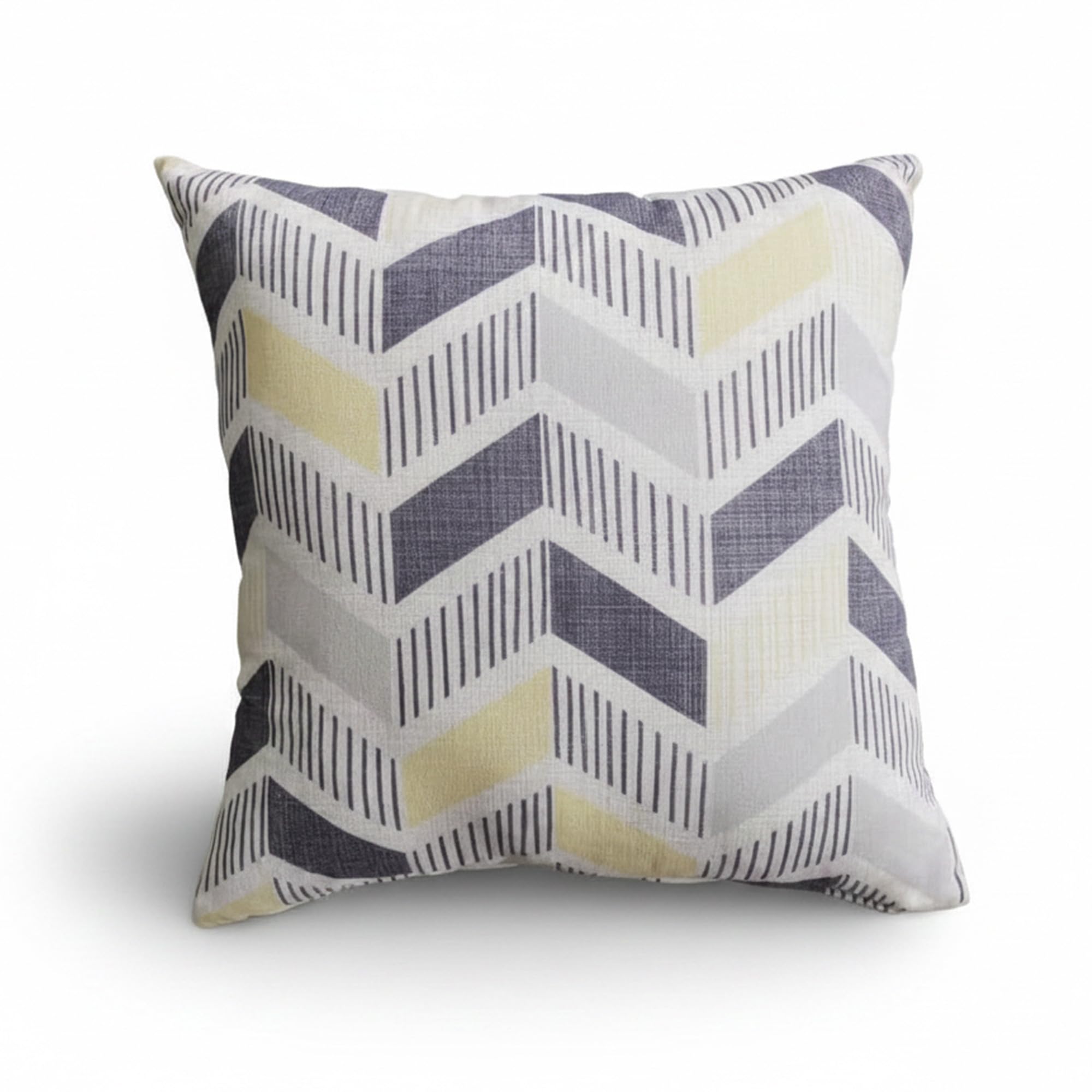 LG Outdoor Blue & Yellow Chevron Stripe Cushion, 45 x 45 cm (Pack of 1) — image 1