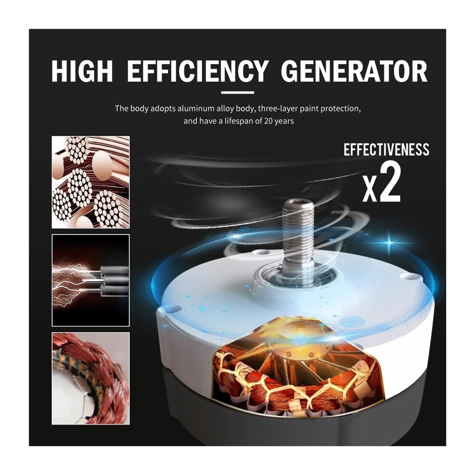 Windturbinengenerator, 1000W 12V 24V Windturbinengenerator Komplettset Windmühle MPPT/Laderegler Kleiner Windgenerator Heimgebrauch Geräuscharm für Marine, Wohnmobil, Zuhause(MPPT Controller,12v)