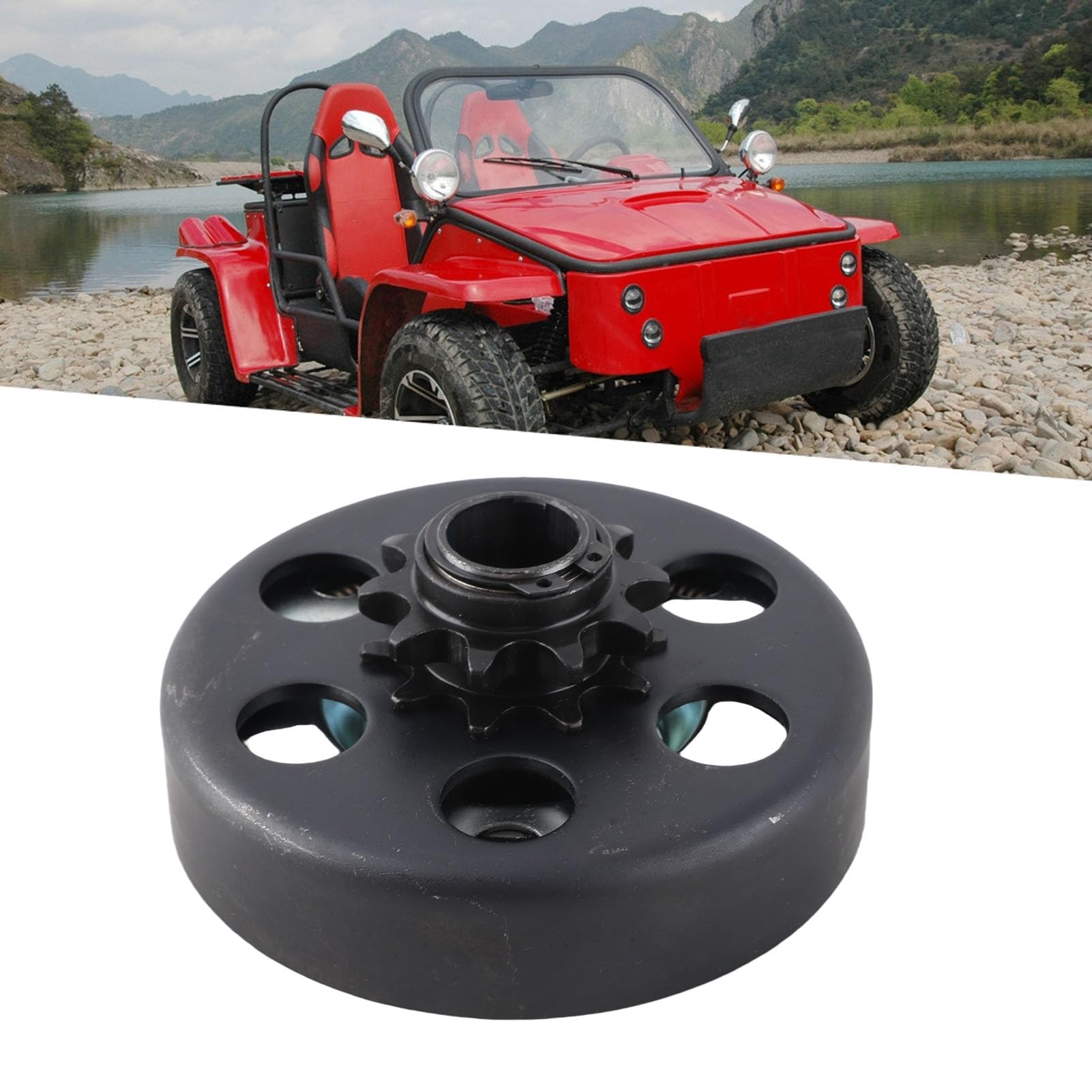 Embrayage centrifuge QANYEGN, alésage de 19 mm, 10 dents, pour kart, chaîne 3/4 po 40/41/420, adapté aux mini-motos, quads et karting