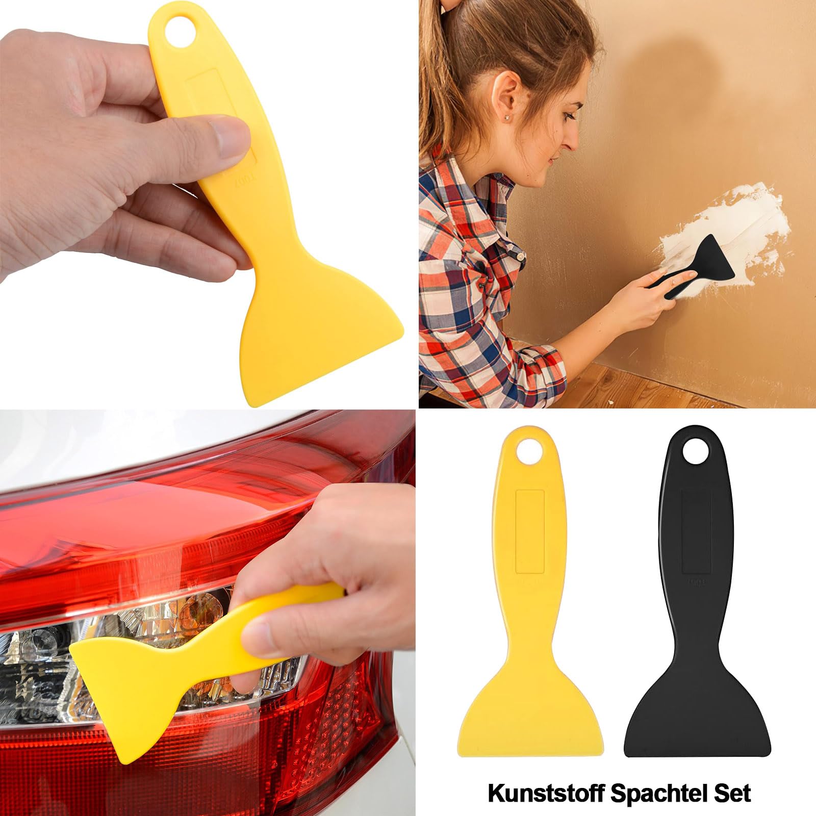 Set di spatole in plastica, 12 raschietti in plastica, lame in plastica, strumenti di rimozione delle bolle, spatola per stampa 3D, coltello in plastica, per riempimento, riparazione, fughe,