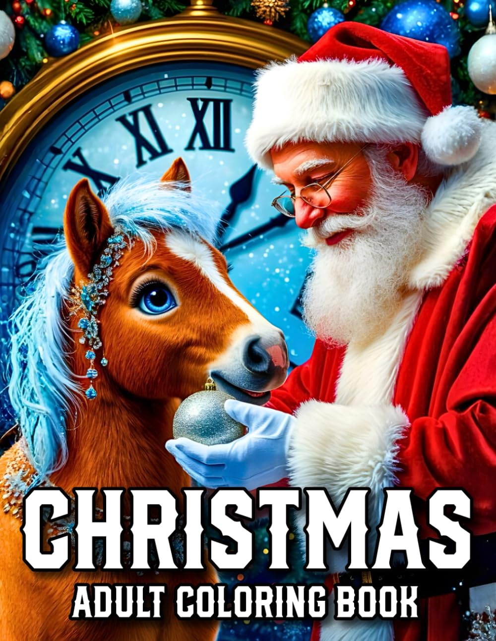 Christmas Coloring Book for Adults: Easy Large Print Christmas Coloring Coloring Book for Adults and Seniors — Cozy Winter Scenes, Santa, Snowmen & Holiday Decorations