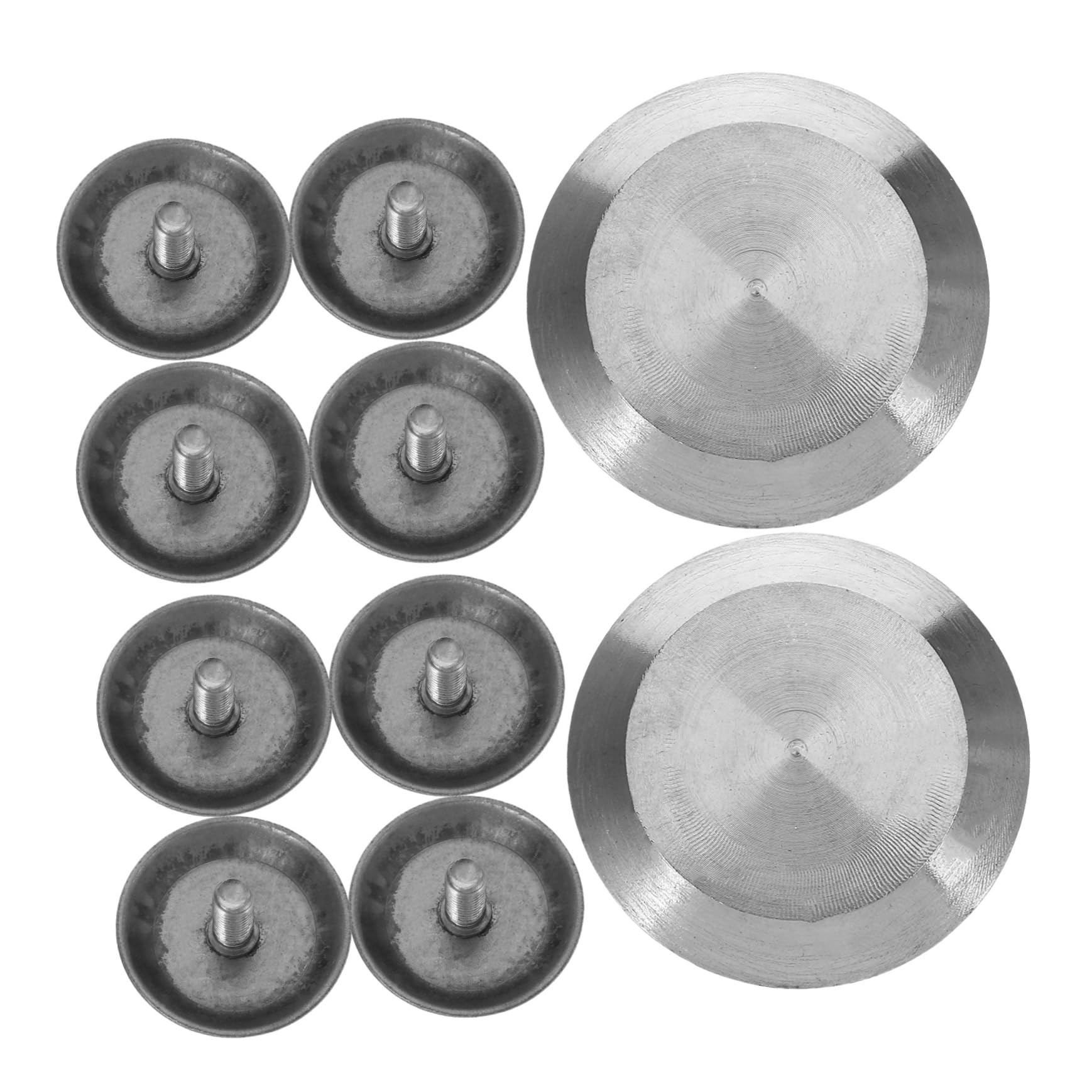 Unomor 10pcs Blind Road Studs Stainless Steel Tactile Paving Studs for Sidewalk Nonslip Blind Markers for Safety