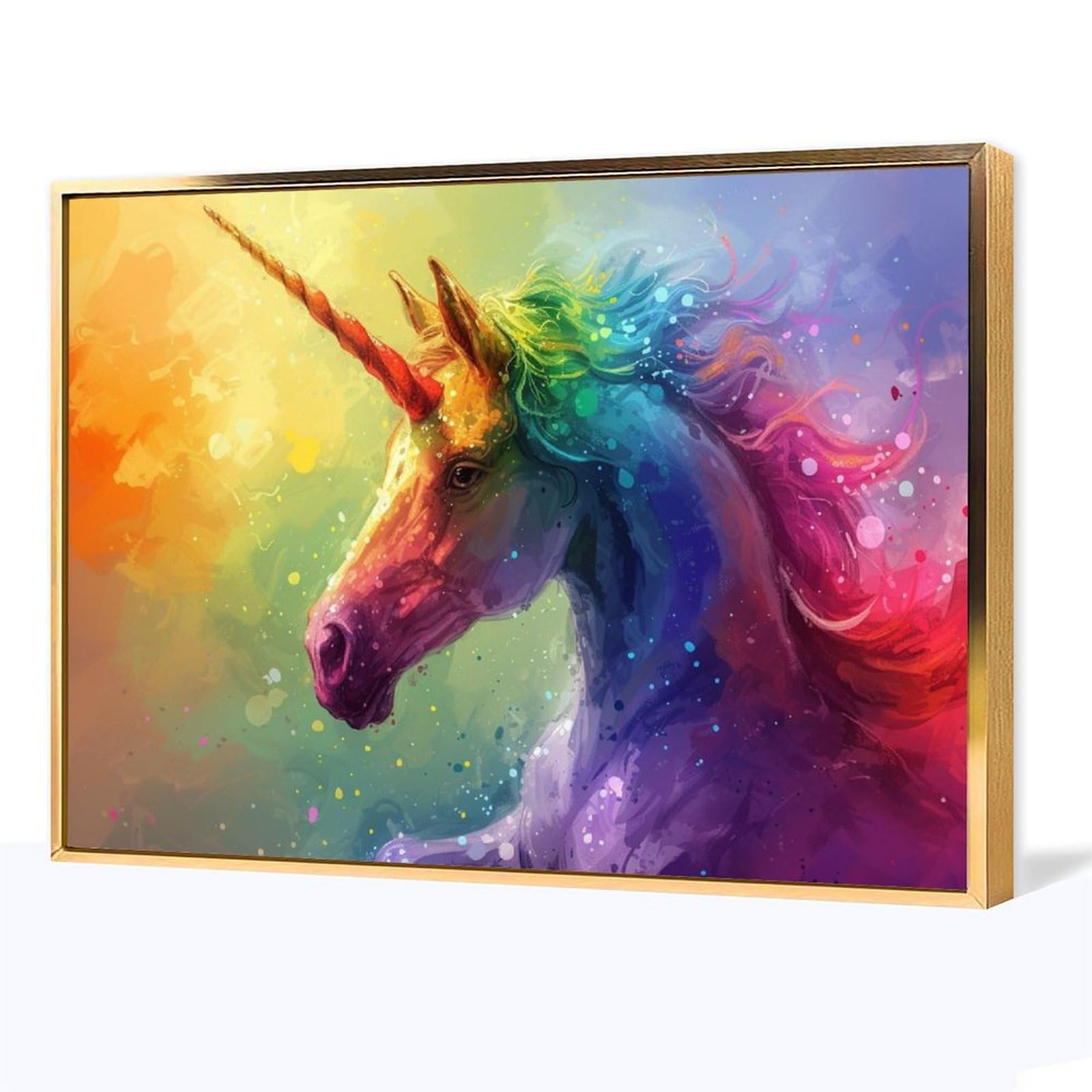 Amazon.co.jp: 絵画 カラフルなユニコーン アートパネル ポスター 動物