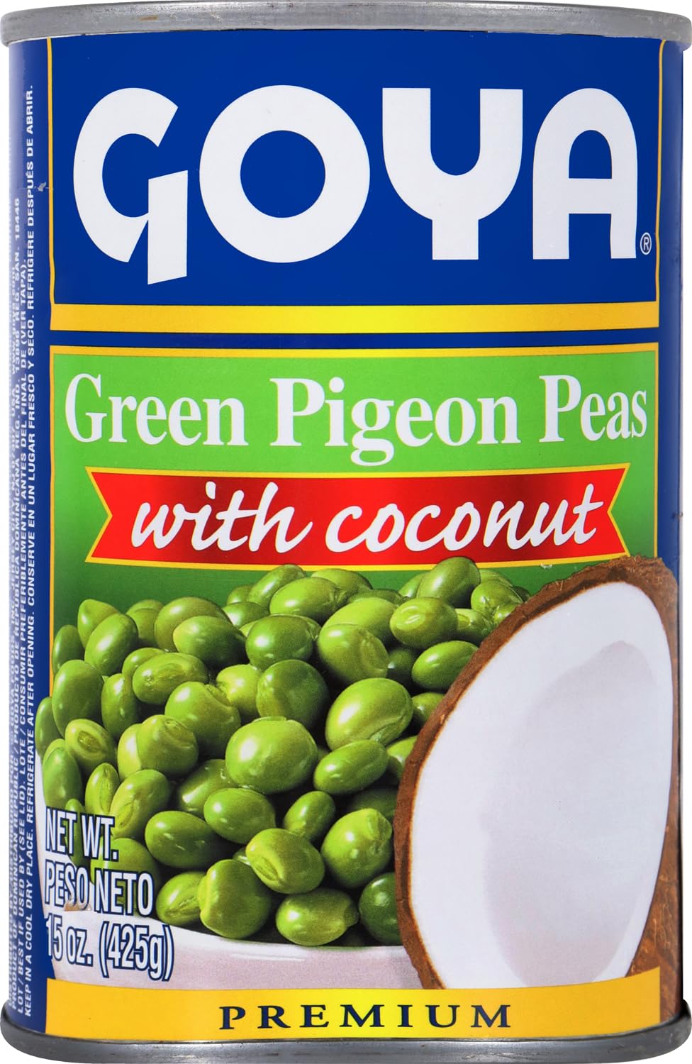 Goya Foods Green Pigeon Peas with Coconut, 15.5 Ounce (Pack of 24), (2005)