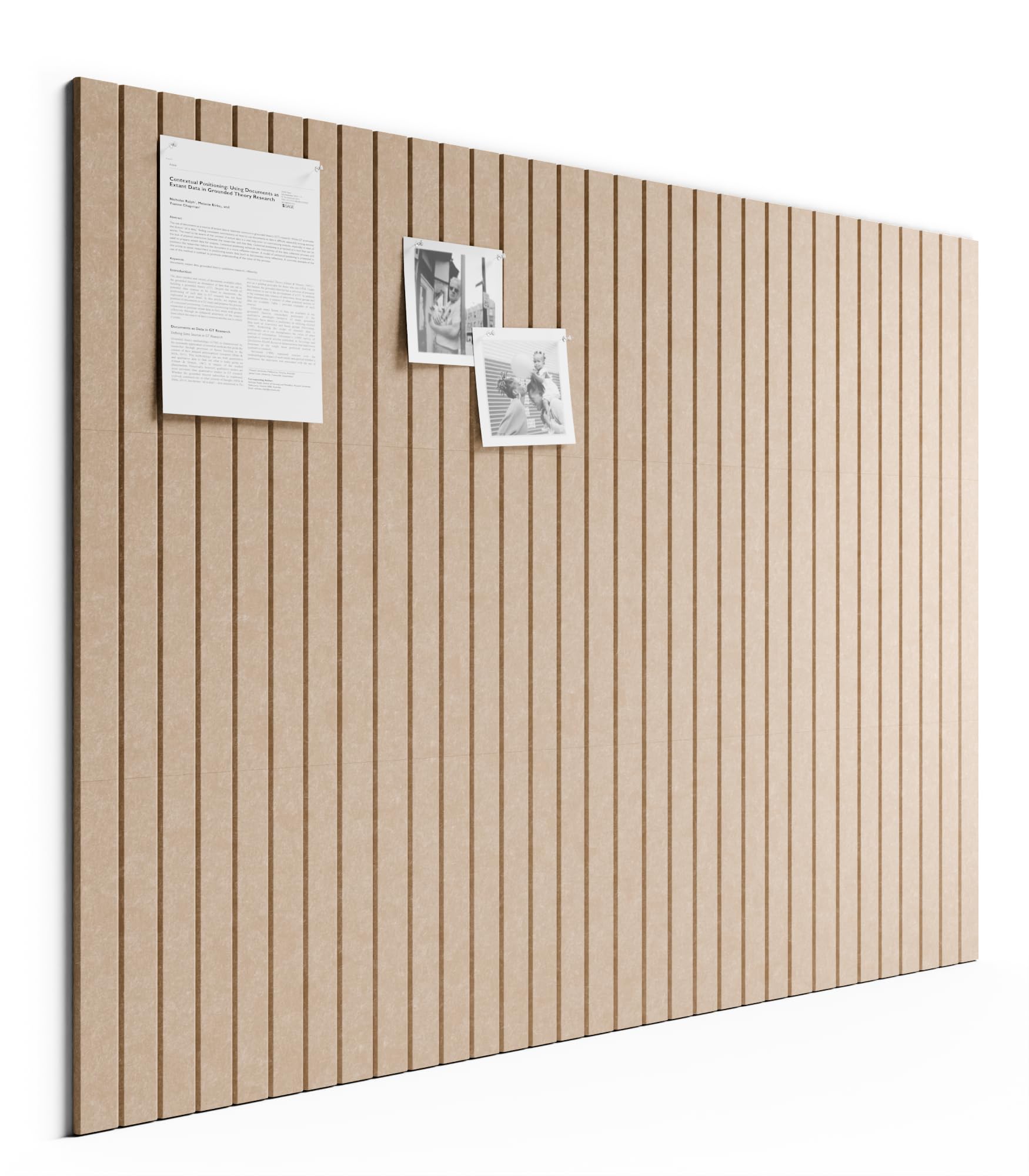 Bumusty 12er-Pack Filz-Pinnwand Lamellen-Optik 120 x 90cm,Alternative zu Korktafel,Inkl.70 Klebestreifen,Memoboard,Fotowand & Visionboard Für Büro,Kinderzimmer & Klassenzimmer