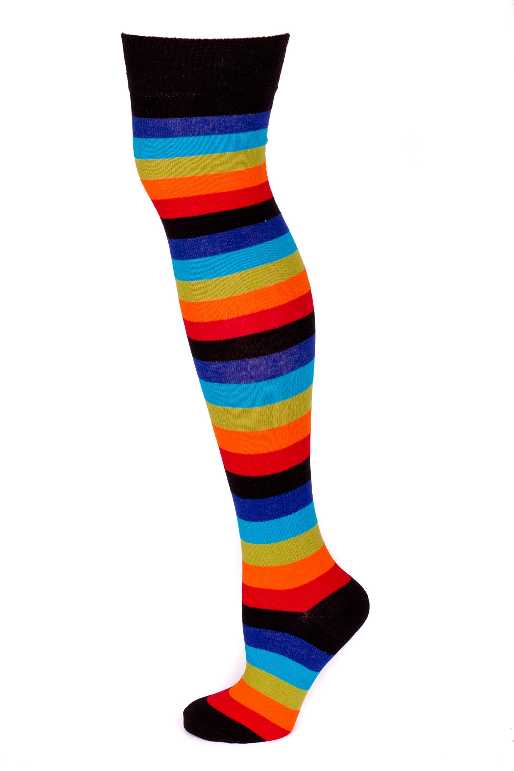 Macahel Thick Striped Over the Knee Socks (Maya)