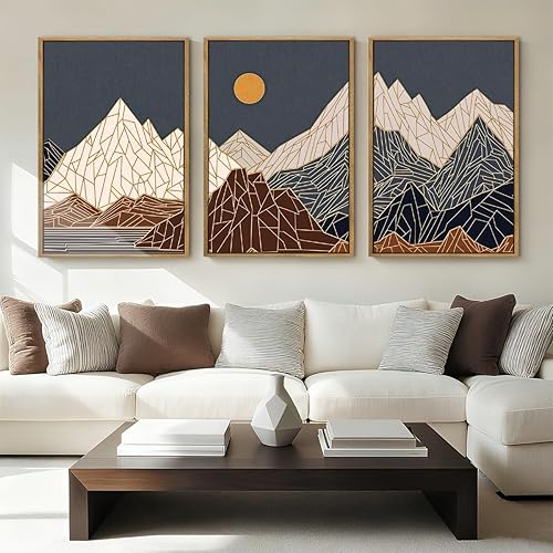 Miniatura 19 de ANHUIB Arte de pared de Jesús de 16 x 24 pulgadas, arte de pared de Jesús alimenta a los 5000, juego de 3 lienzos enmarcados, decoración de pared