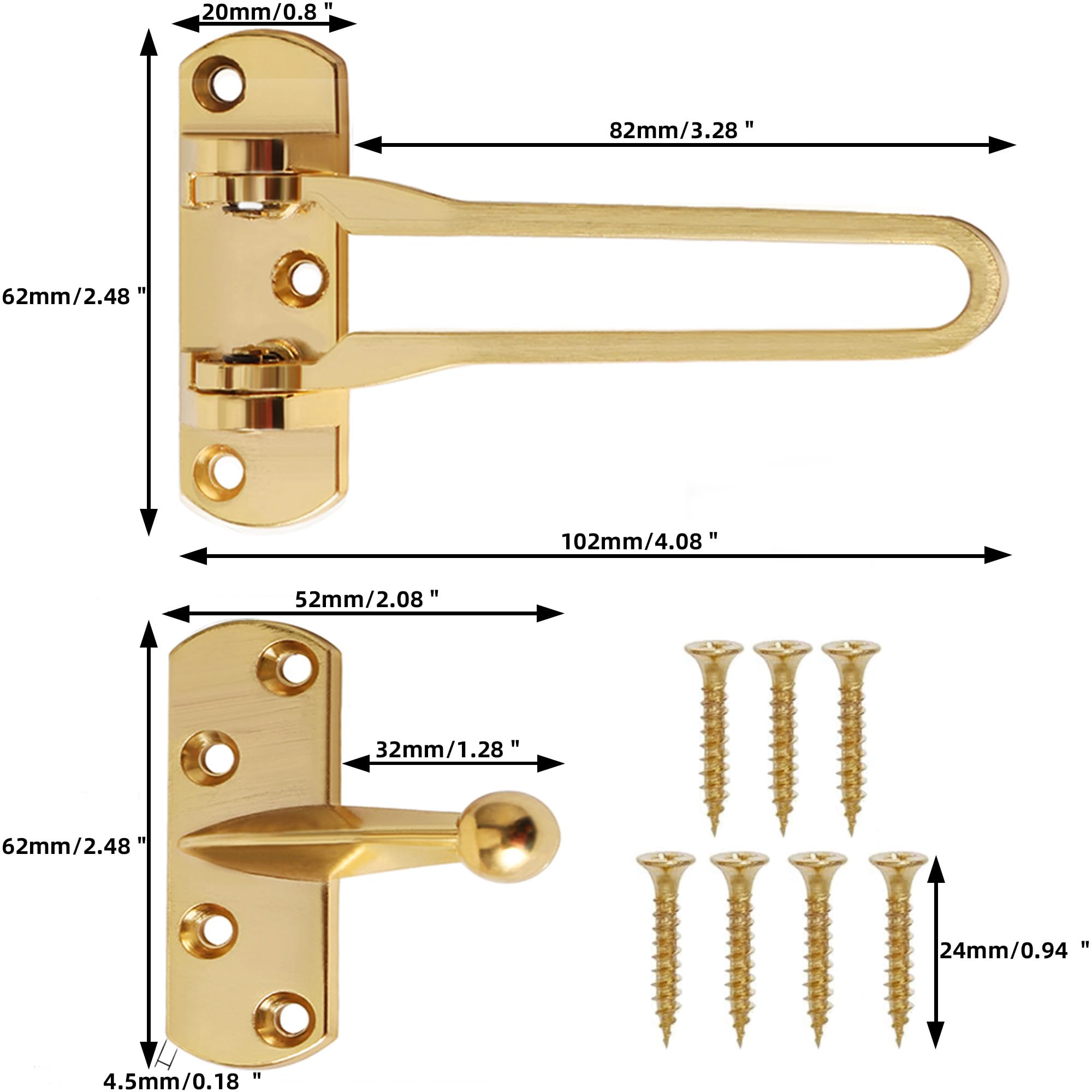 Snapklik.com : Alise Swing Bar Door Guard,Door Latch Lock For Front ...