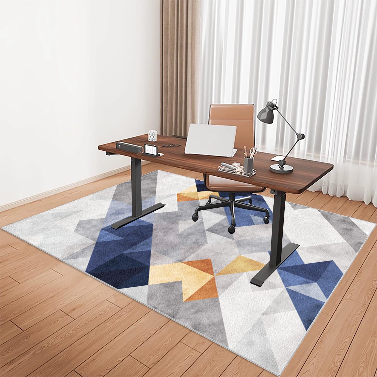 Tkuhknag Office Chair Mat, Desk Chair Mat for Carpet 130 x 150 cm, Office Chair Mats for Hardwood Floors Non Slip Floor Protective Mat for Chairs Mat Floor Protector Desk Chairmats Office