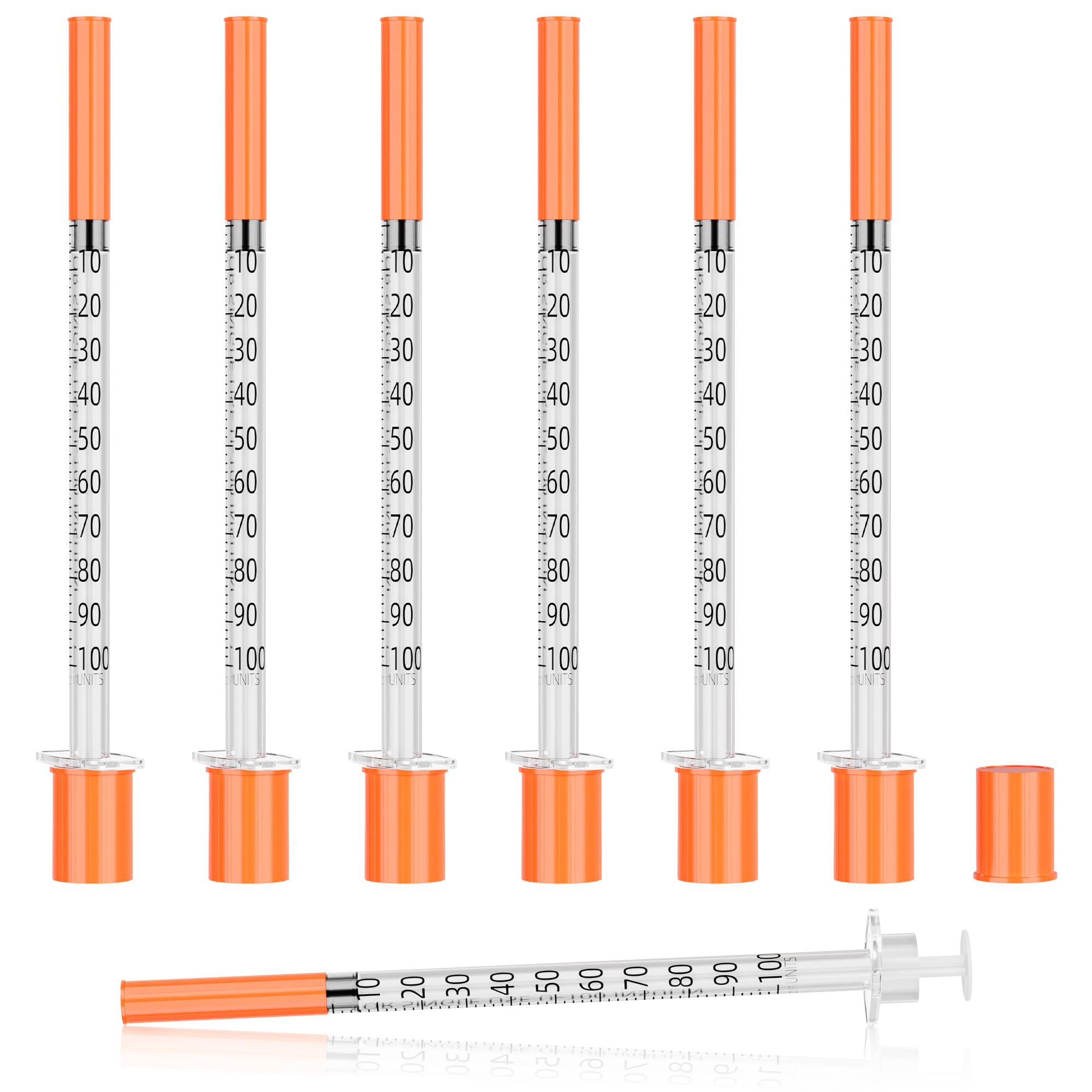1cc Syringe 32G 1/4" 6mm, U-100 1ml Lab Syringes, Pack of 20