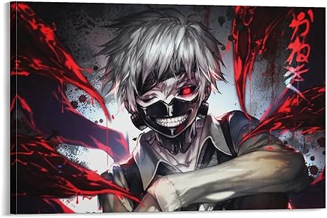 Amazon Co Jp アニメ東京グールアニメポスター装飾絵画子供部屋の装飾絵画ウォールアートプリント写真12 18インチ 30 45cm ホーム キッチン