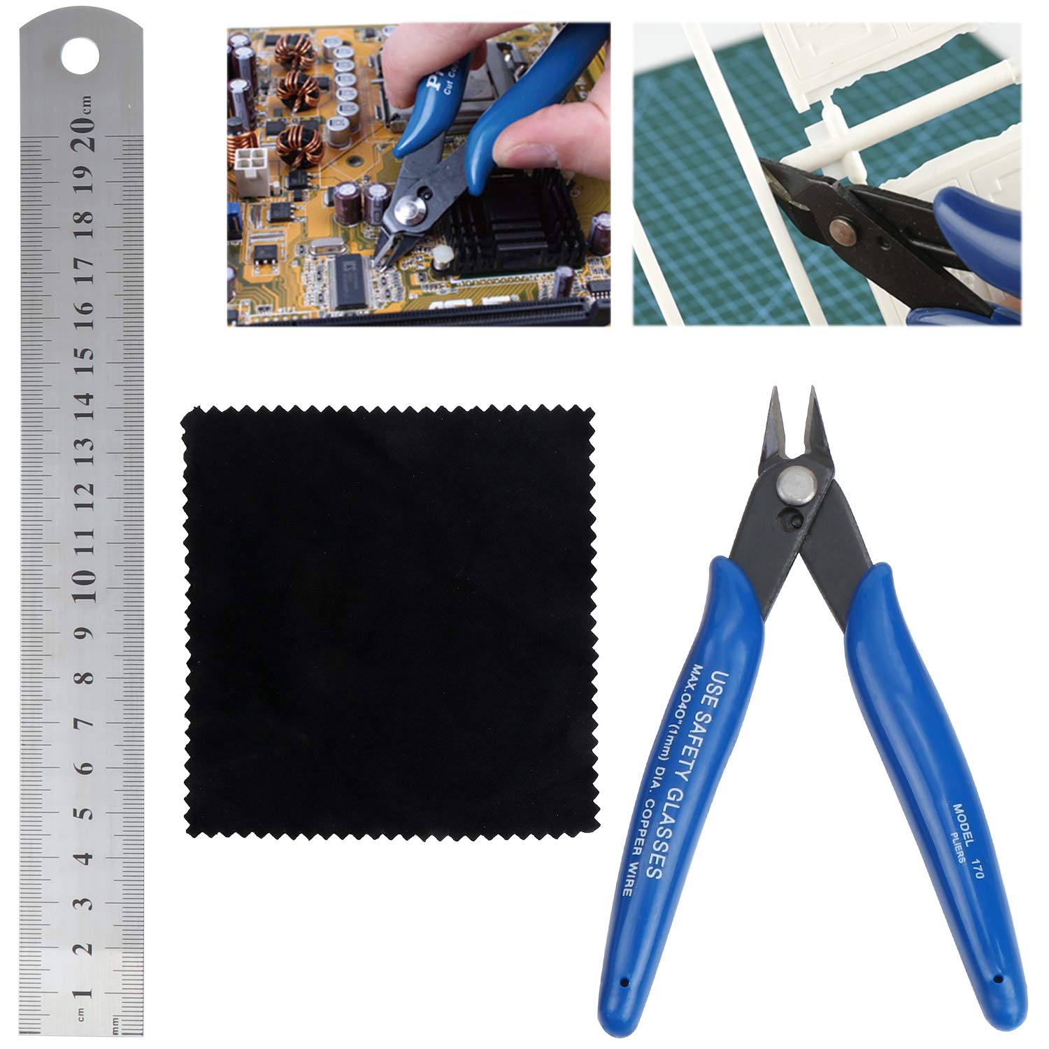 17PCS Gundam Modèle Outils Kit, Outils de Modélisme, Hobby Building Craft Set pour la Réparation et la Fixation de Modèles
