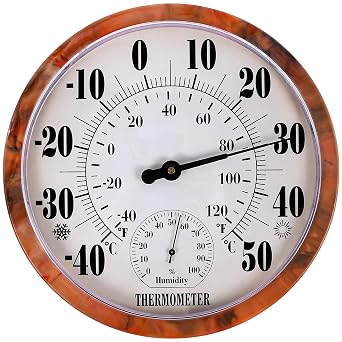 10 Inch Indoor Outdoor Thermometer Hygrometer