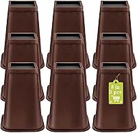 Vista 8 de Paquete de 12 elevadores de muebles de 1 pulgada, elevadores de cama ajustables resistentes para mesa, escritorio, sofá, gabinete, marco de cama