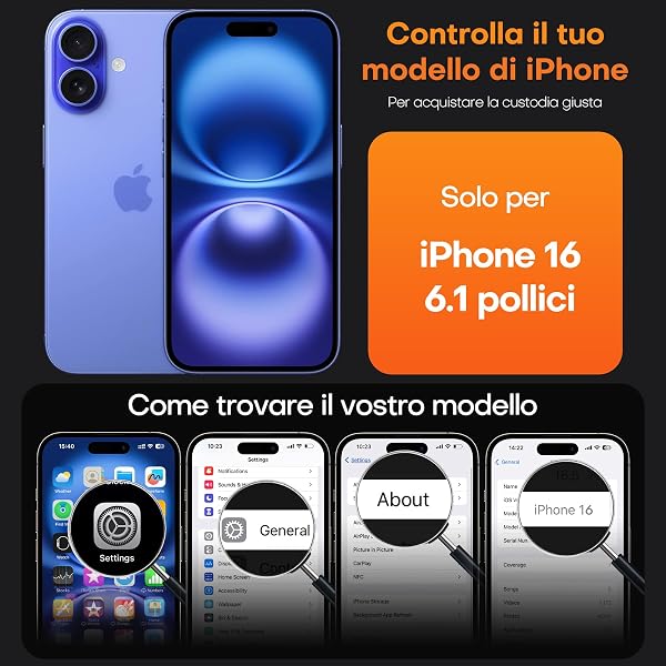 TAURI Cover per iPhone 16 con Pellicola in Vetro Temperato,[Compatibile con MagSafe] Magnetica Custodia per Sottile Anticaduta - Trasparente - 2