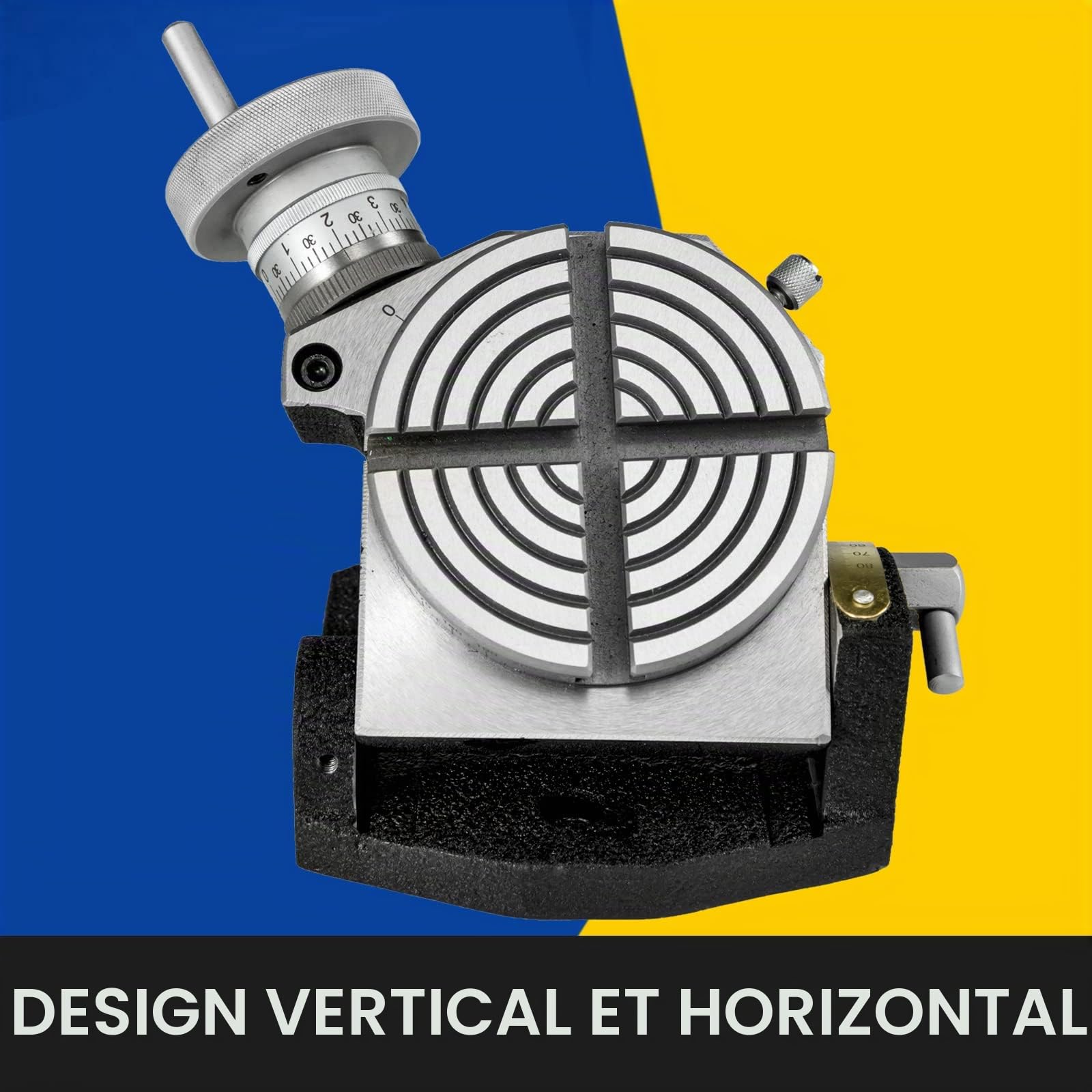 BestEquip Table Verticale Horizontale Table De Travail 4"4-Slot Avec une clé libre et un jeu de vis Pour Le Forage De Fraisage Argent