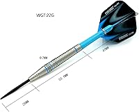 Vista 48 de CUESOUL Professional Tungsten Steel Tip Dart Set 85% Tungsten 22g/24g/26g-Glory Series