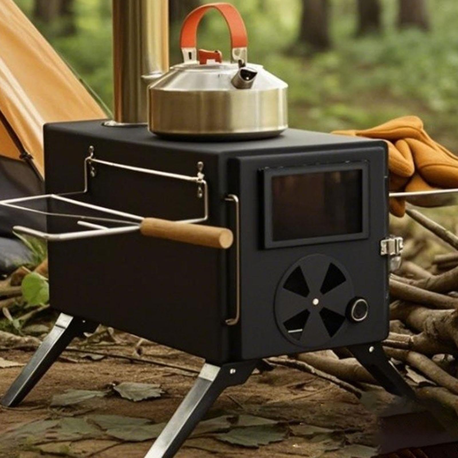 Attrezzo portatile per barbecue – Robusta attrezzatura pieghevole per barbecue per cucinare all'aperto, feste in famiglia e cucinare in viaggio, accessori essenziali per barbecue da campeggio