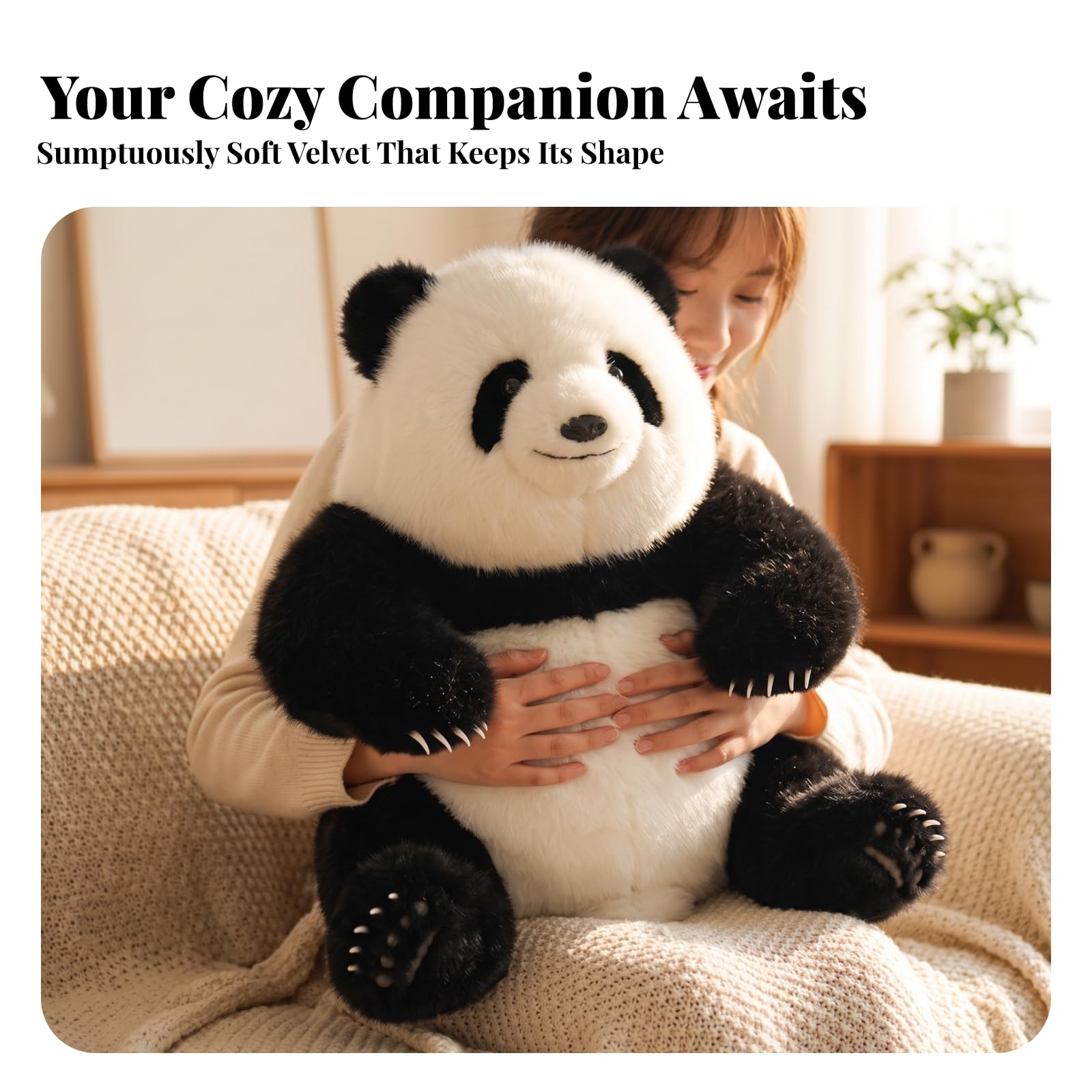 Peluche a Forma di Confortevole | Soffice, Adorabile, Pupazzo di, per Cameretta, Nero