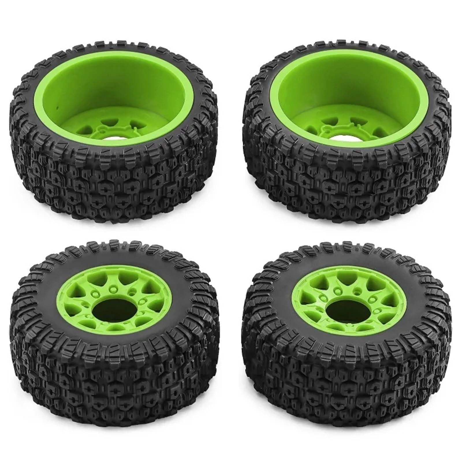 para Slash para ARRMA para SENTON para HSP para HPI 1/10 4 Uds Neumático Rueda 109mm con 12mm 14mm 17mm Hex RC Coche Recorrido Corto Camión sobre Orugas