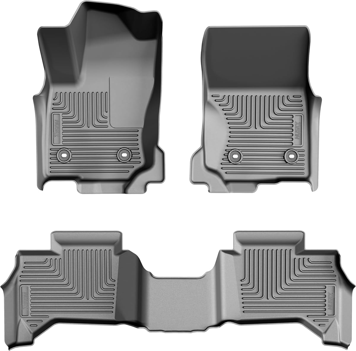 Alfombrillas Husky Liners Weatherbeater | Se adapta a Toyota 4Runner 2025-2026 (no es compatible con híbridos) | Fila delantera y segunda fila, 3 piezas, negro - 96531