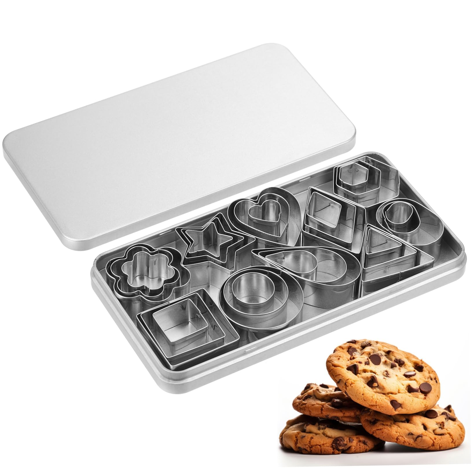 BESPORTBLE 5 Sätze Backwerkzeug-Set baking form baking mold plötzchenausstecher kuchen messer kuchen platte Kekse Plätzchen Perlen Schaber festliche Keksform Ausstechformen Rostfreier Stahl