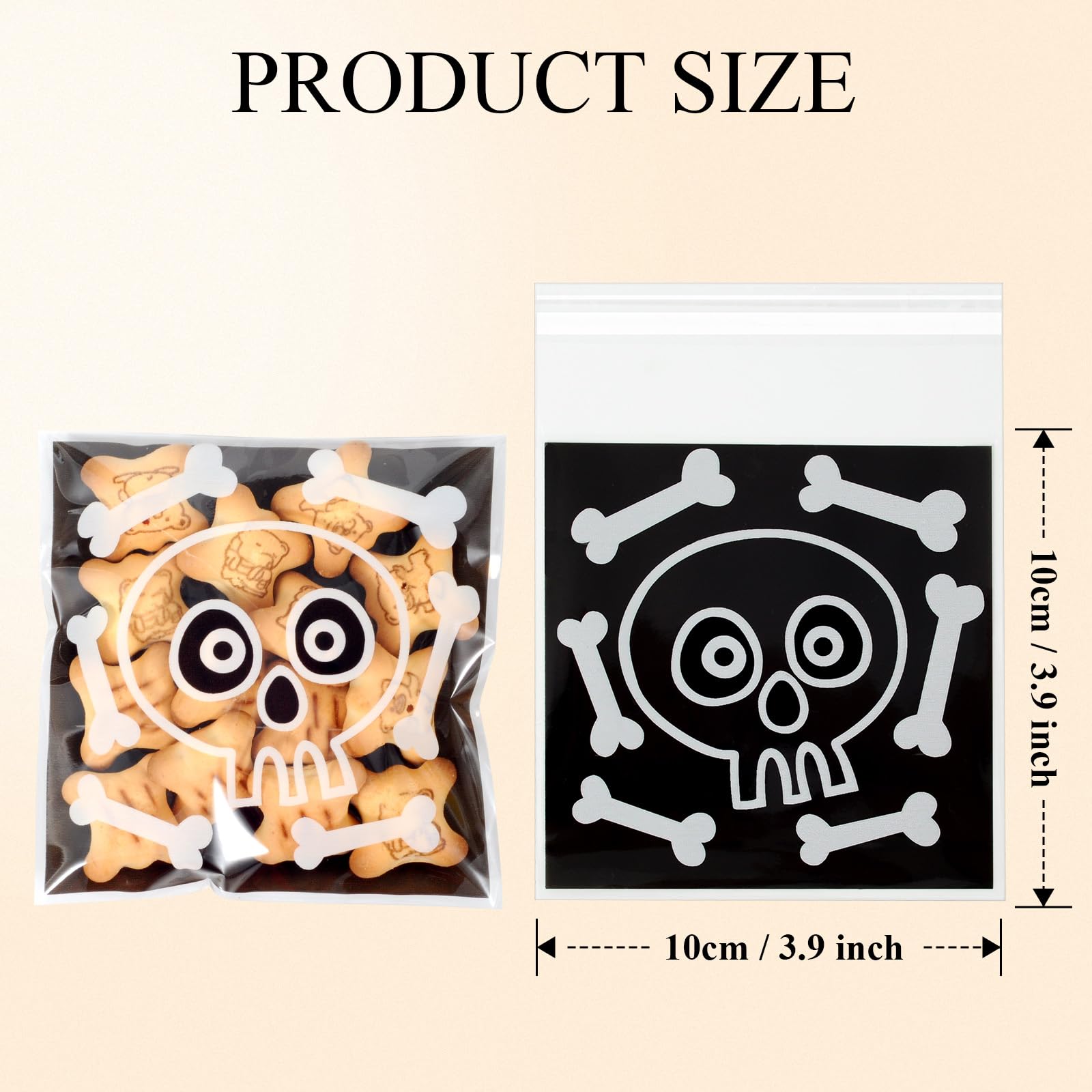 100 Pcs Easter Cellophane Treat Bags - 4x4 Inch Self-adhesive Goodie Bags For Candy & Gifts