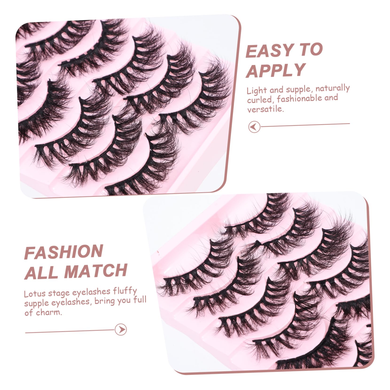 Healeved 50paia of Natural Look Fake Eyelash Extensions for Women Comfortable Easy to Use Wispy Design for Stunning Eye Makeup