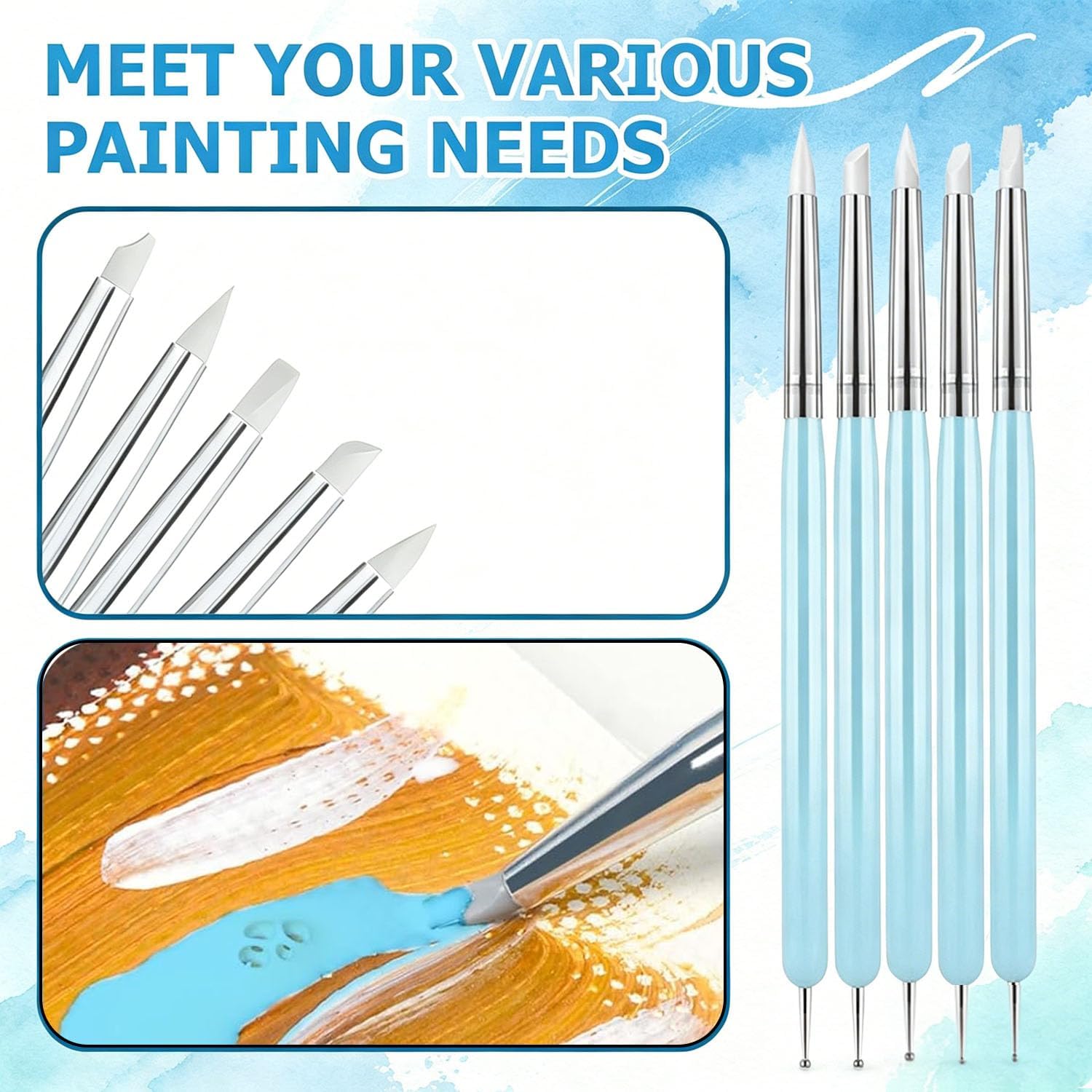 DONFRED Art Masking Fluid for Watercolor Painting, Blue/60ML