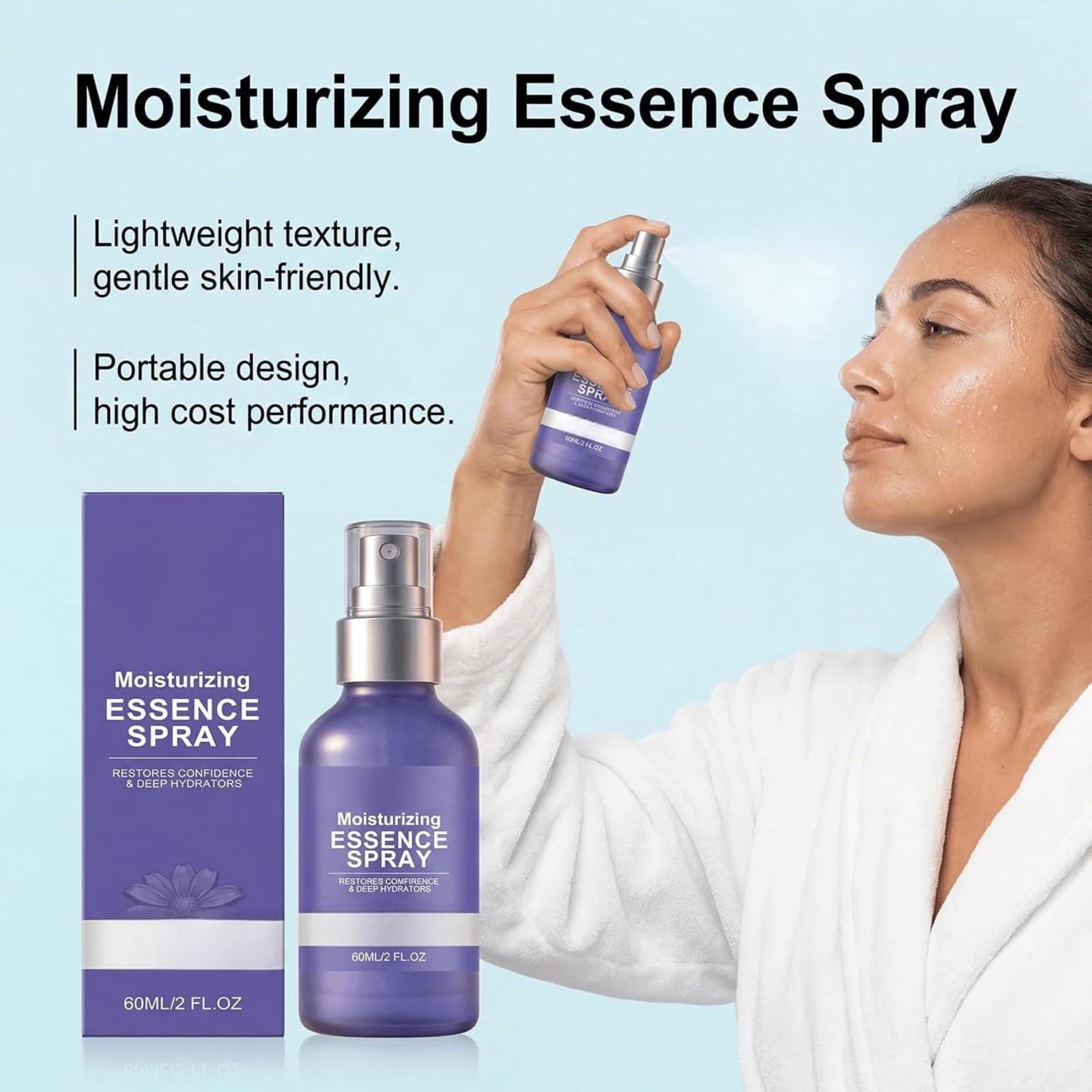 Spray nutriente idratante, idrata intensa, rafforza la barriera cutanea, lenisce la pelle secca, rinfresca, non grassa, riduce il rossore, facilmente riparante. (5 pezzi)