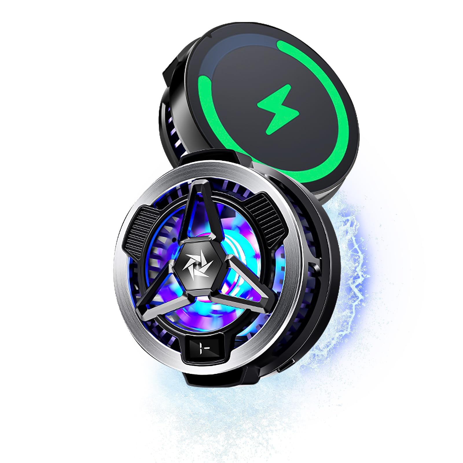 MAKINGTECPhone Cooler with Magnetic Fast Charger for Gaming and Live Streaming Cellphone Radiator with LED Temperature Display Gaming Semiconductor Cooling for Android/iPad/iPhone Compatible