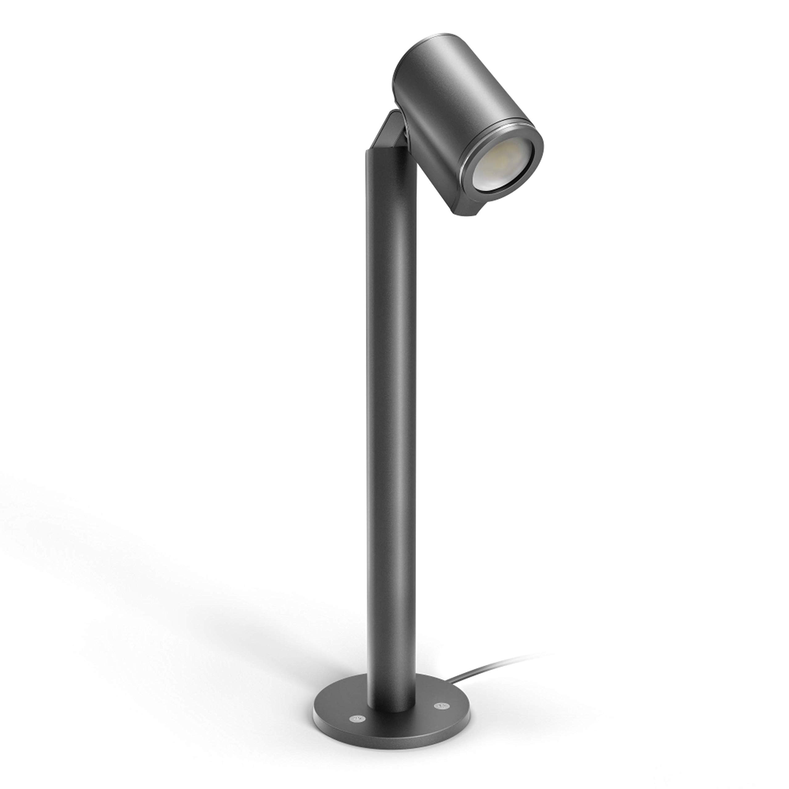 Steinel Zewnętrzna lampa słupkowa Spot Way C 24 V, RGBWW, 16 mln kolorów, czujnik zmierzchu, ściemnialny LED-reflektor ogrodowy, sterowanie aplikacji, Plug & Play, IP65
