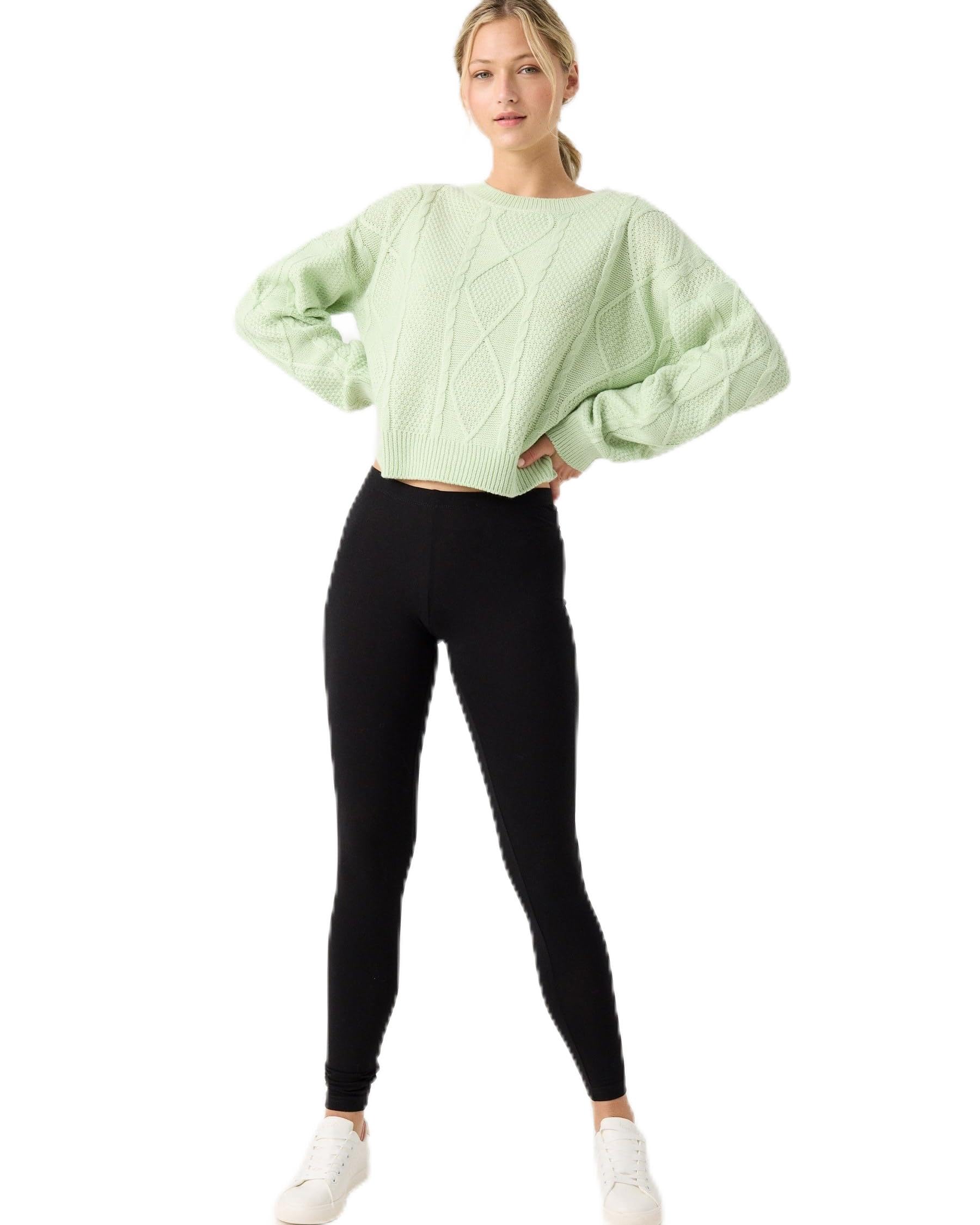 Inside Leggings para Mujer en color negro de algodón elástico 7
