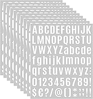 Vista 17 de 10 hojas de calcomanías de letras pequeñas, calcomanías autoadhesivas del alfabeto de 1/2 pulgada, lindas calcomanías de vinilo para artes