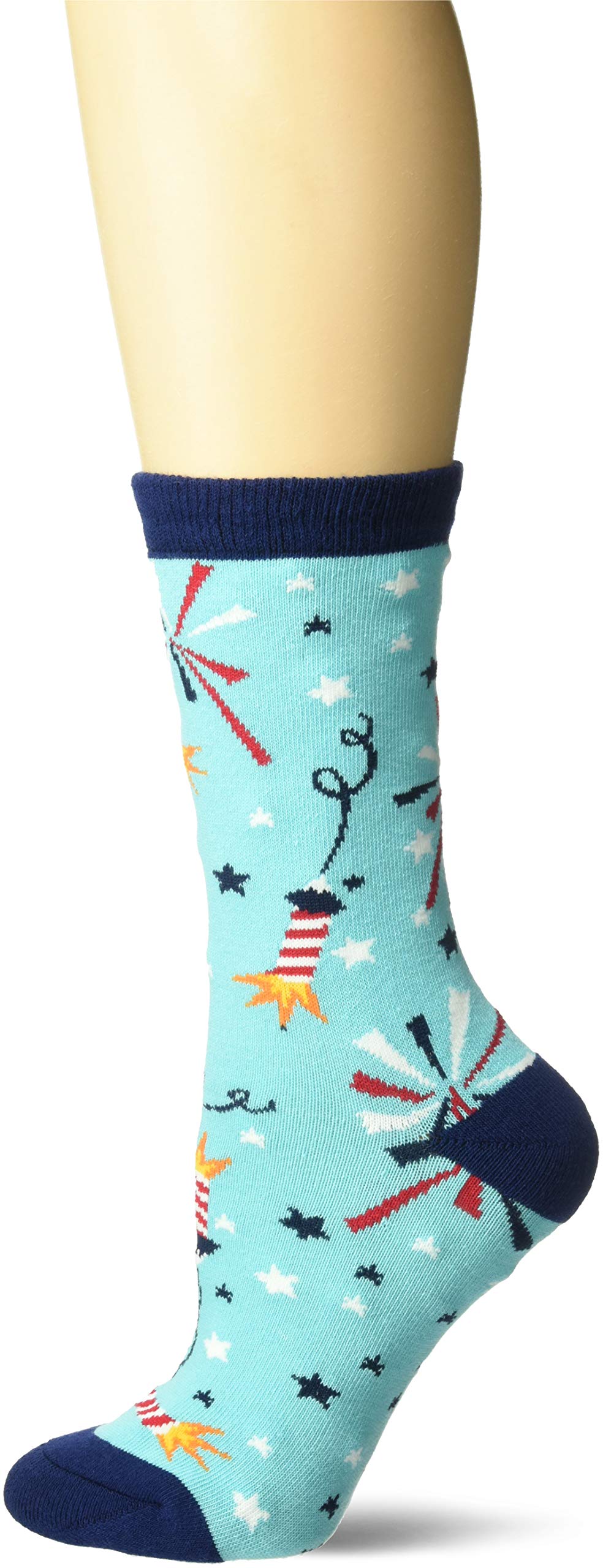 K. Bell Socks Women's Novelty Travel Crew Socks - Made in USA Casual Sock