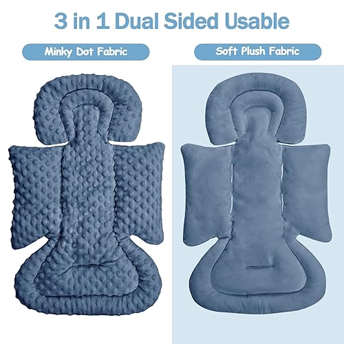 Miniatura 2 de Inserto de Asiento de Coche para Bebé Niño Niña, Inserto de Asiento de Coche 3 en 1 para Recién Nacido con Almohadillas con Correa, Respaldo de