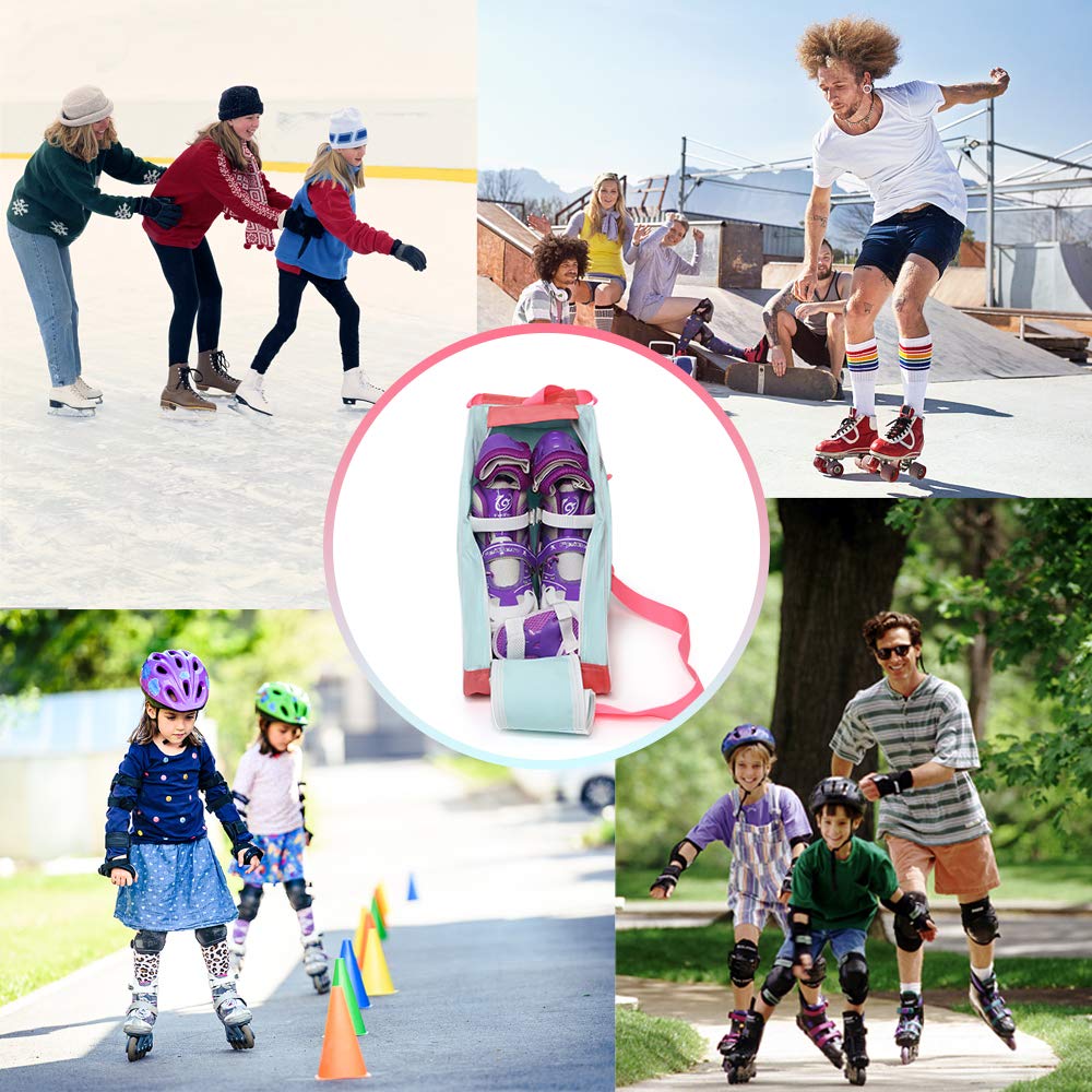 Torba na łyżwy dla dorosłych, unisex, torba do jazdy na rolkach, dla dzieci, torba do łyżworolki figurowej dla kobiet, męska torba do jazdy na łyżwach do rozmiaru 8,5 (UK)