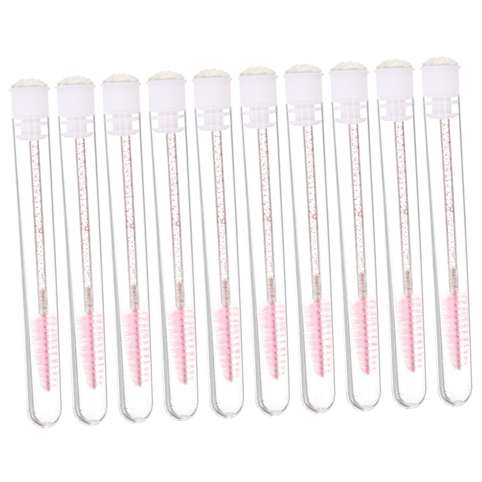 FOMIYES 10pcs Eyelash Brush Applicator for Mascara for Eyebrows Steel Tube Makeup Brush Lamination Tool Travel