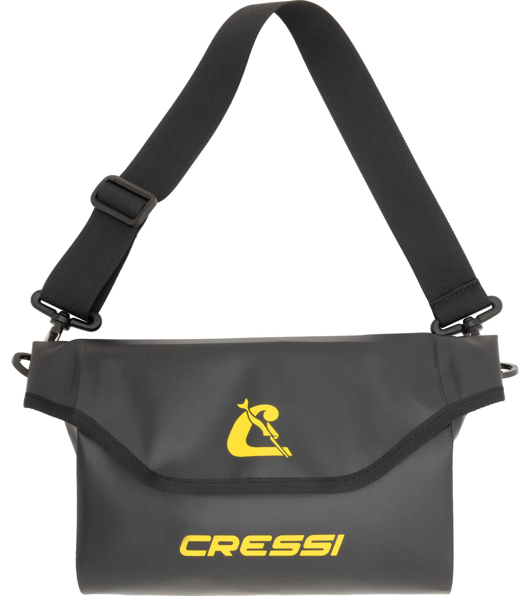 Cressi Wombat Pouch Black - Borsa Marsupio Multiuso Impermeabile realizzata in PVC Tarpulin Nero, progettata per Trasporto Protezione Oggetti e Accessori Vari da Acqua, Sabbia, Polvere e Umidità
