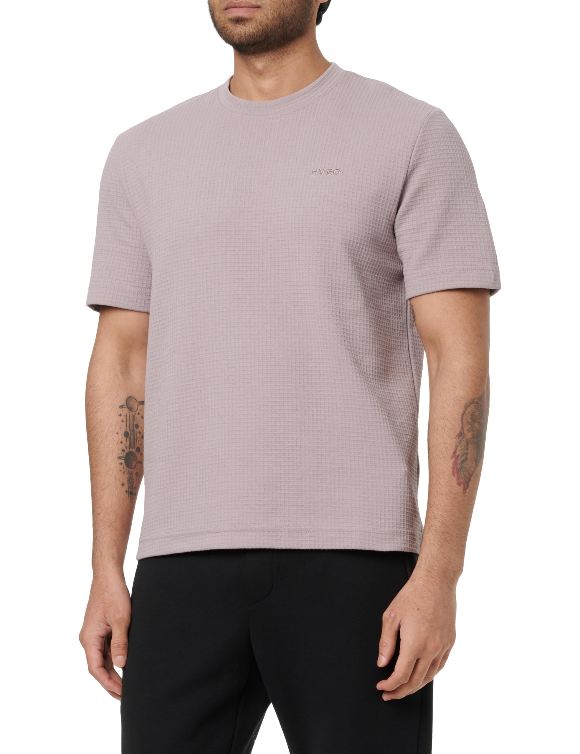 Hugo Men's Pyjama_T_Shirt, Light/Pastel Pink 680, XL