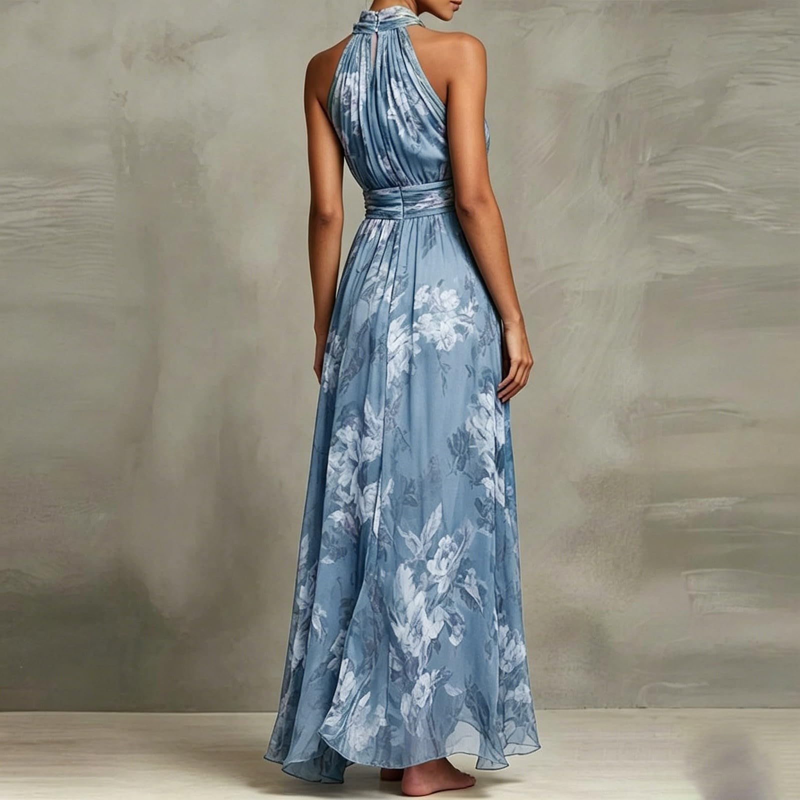 Abito da Sera da Donna, Lungo, Spalle Scoperte, da Cocktail, Linea ad A, in Tulle, Elegante, per Matrimonio, Maxi Abito da Ballo, Abito da Ballo, Abito da Ballo da Donna, Motivo Floreale, con
